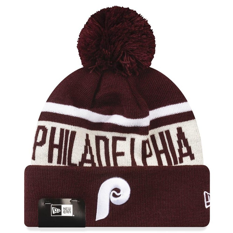Philadelphia Phillies New Era MLB Team Stone Stripe Knit Beanie – Maroon