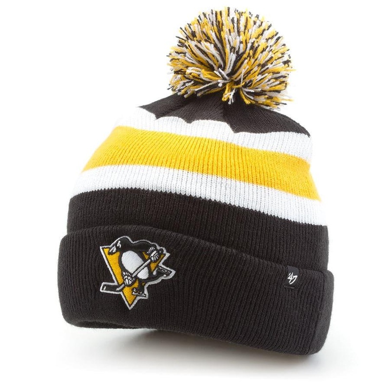 Pittsburgh Penguins ’47 NHL Breakaway Pom Knit Beanie – Black