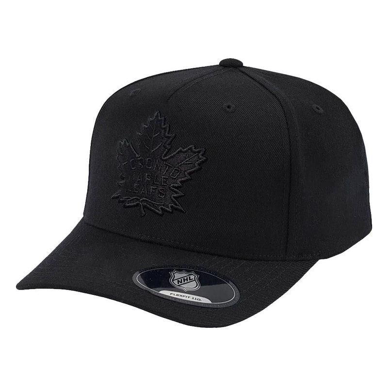 Toronto Maple Leafs NHL Black On Black 110 Curve Snapback Hat