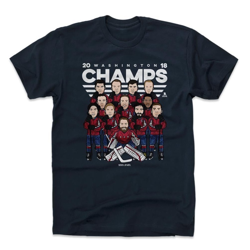 Washington Capitals 500 Level NHL 2018 Champions T-Shirt – Navy