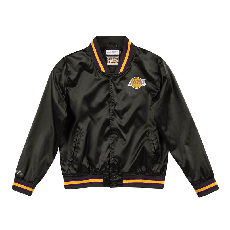 Women’s Los Angeles Lakers Mitchell & Ness NBA Lightweight Satin Jacket – Black