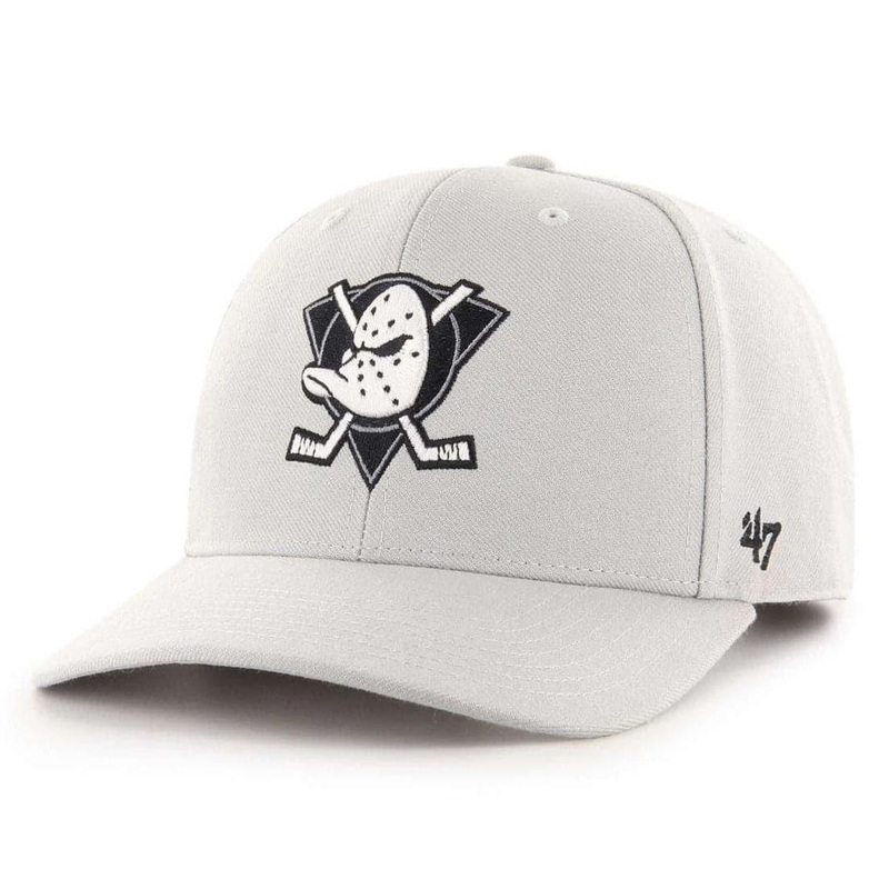 Anaheim Mighty Ducks ’47 NHL Audible DP Pre-Curved Snapback Hat – Grey