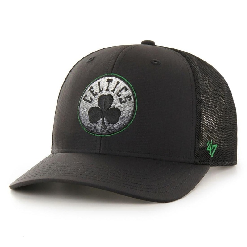 Boston Celtics ’47 NBA Volcanic Audible DP Pre-Curved Snapback Hat – Black