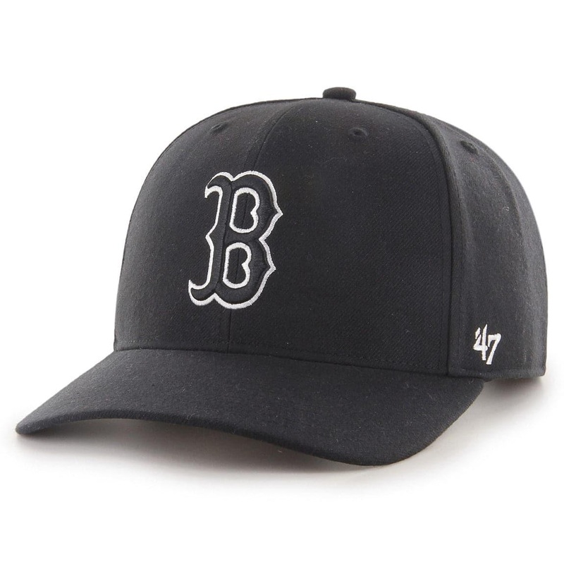 Boston Red Sox ’47 MLB Black & White MVP DP Pre-Curved Snapback Hat