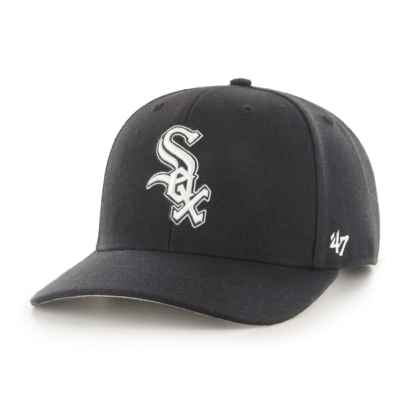 Chicago White Sox ’47 MLB Team Audible DP Pre-Curved Snapback Hat – Black