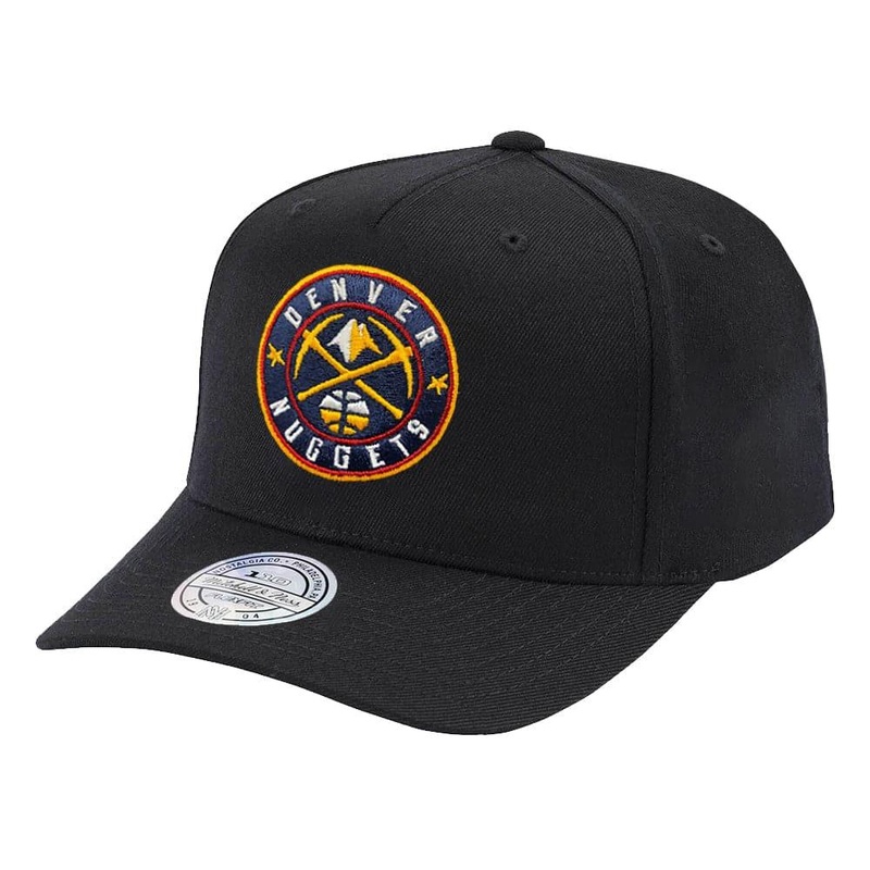 Denver Nuggets Mitchell & Ness NBA 110 Team Logo Snapback Hat – Black