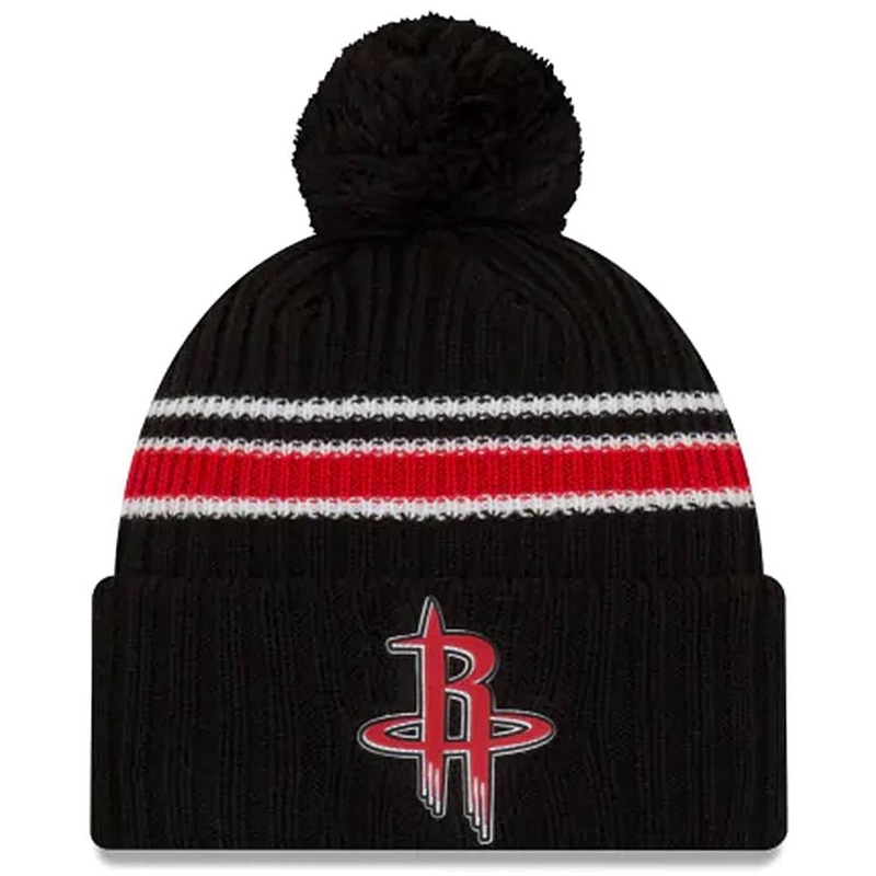 Houston Rockets New Era NBA 2020 Back Half Knit Beanie – Black
