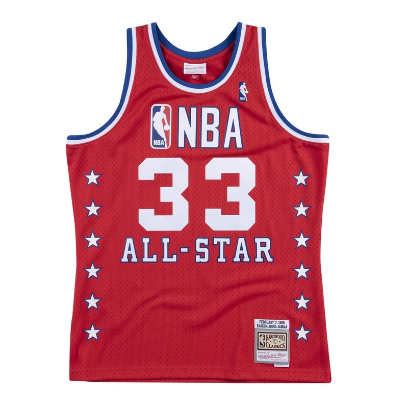 Kareem Abdul-Jabber Mitchell & Ness NBA 88 All-Star Swingman Jersey – Red