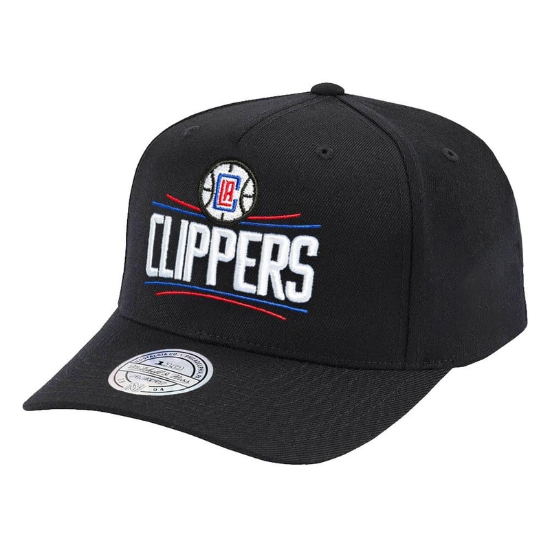 Los Angeles Clippers Mitchell & Ness NBA 110 Team Logo Snapback Hat – Black