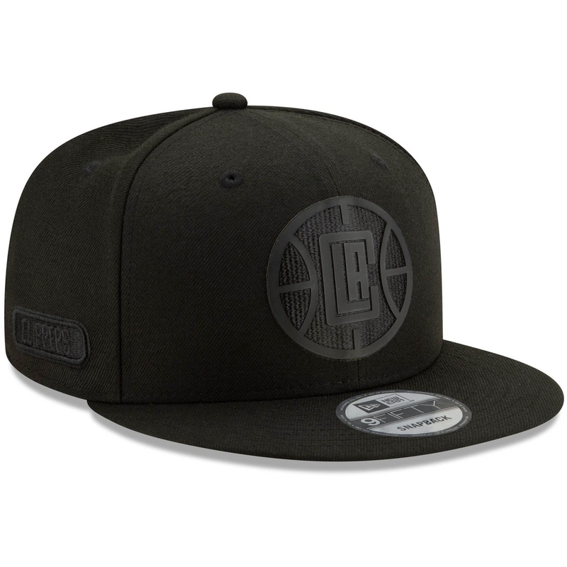 Los Angeles Clippers New Era NBA 2020 Black On Black Back Half 9FIFTY Snapback Hat