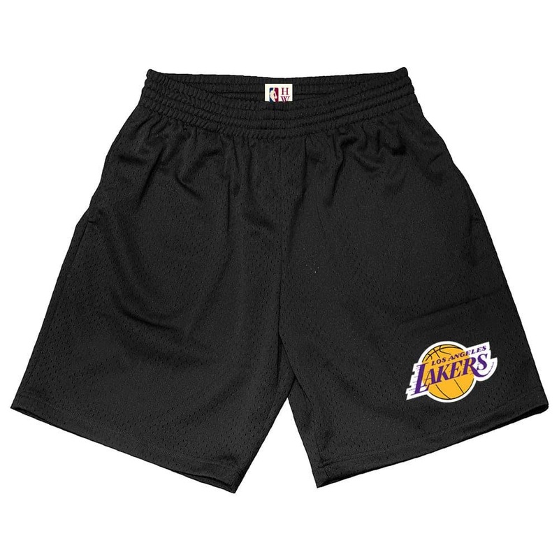 Los Angeles Lakers Mitchell & Ness NBA Team Mesh Shorts – Black