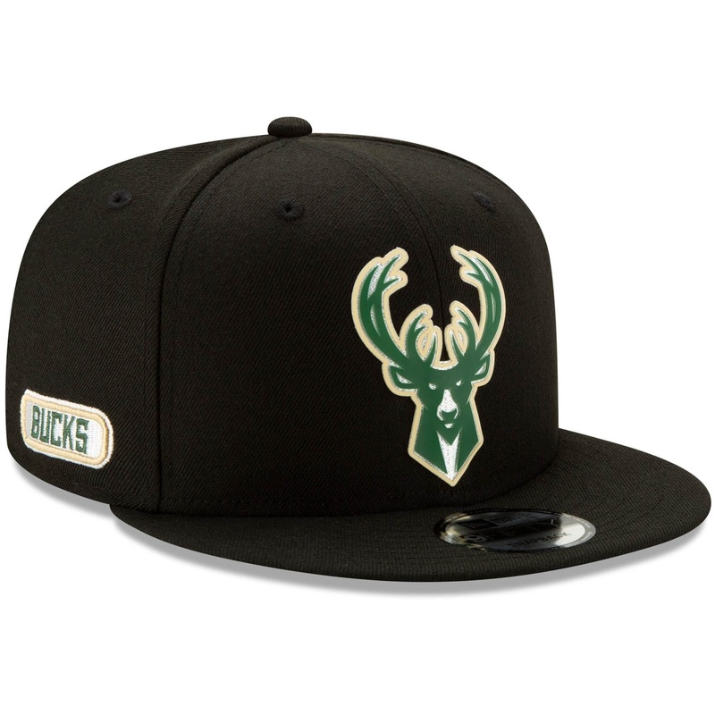Milwaukee Bucks New Era NBA 2020 Back Half 9FIFTY Snapback Hat – Black