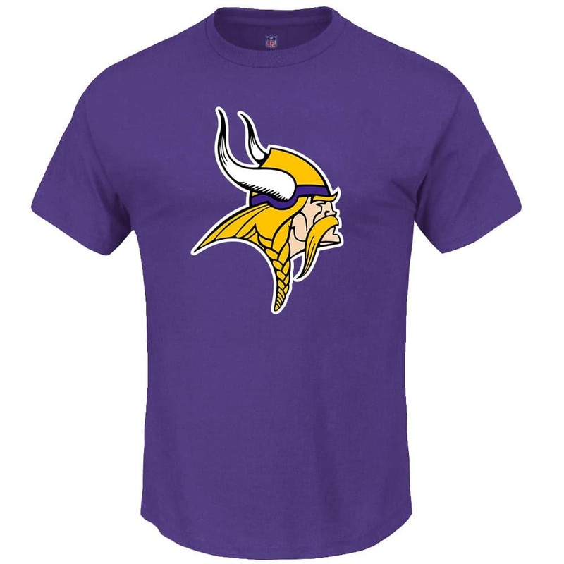 Minnesota Vikings Majestic NFL Team Prism Logo T-Shirt – Purple