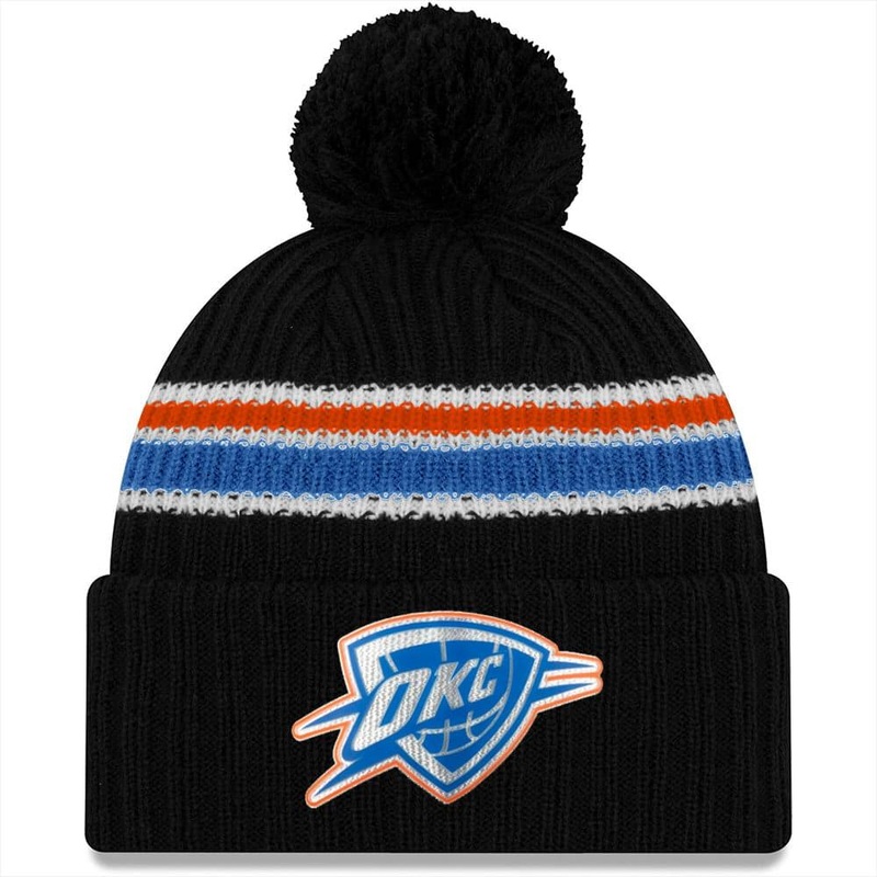 Oklahoma City Thunder New Era NBA 2020 Back Half Knit Beanie – Black