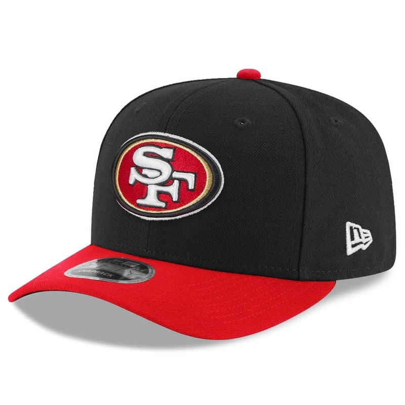 San Francisco 49ers New Era NFL 2 Tone Pre-Curved OF 9FIFTY Snapback Hat – Black