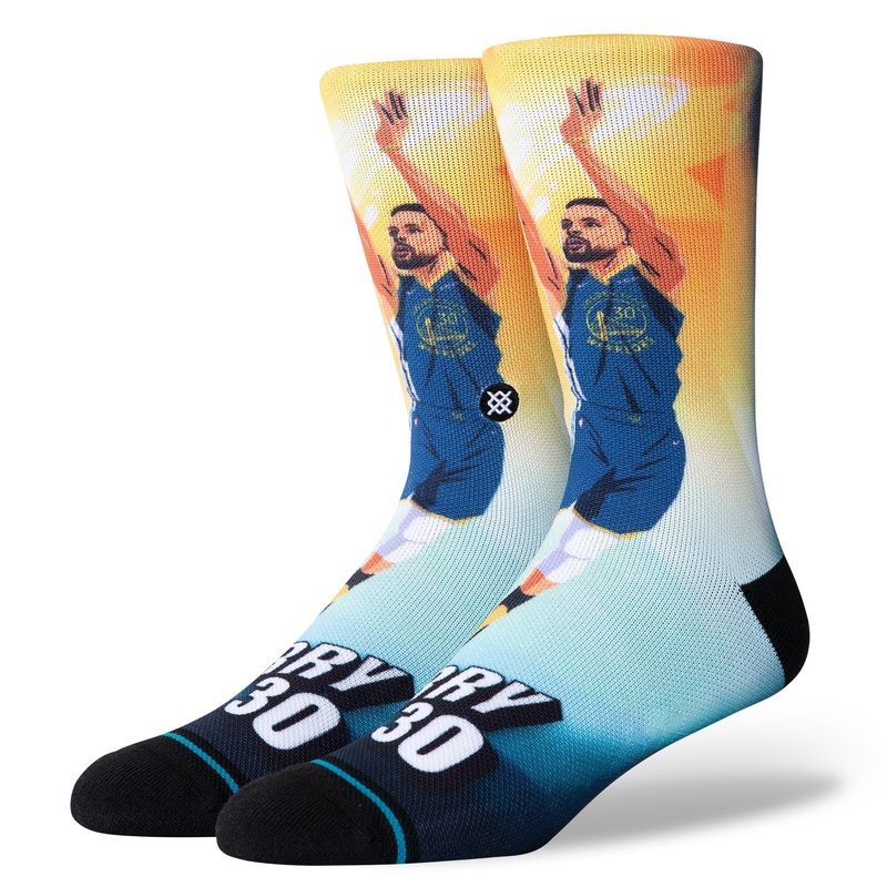 Steph Curry Golden State Warriors Stance NBA Rise Crew Socks