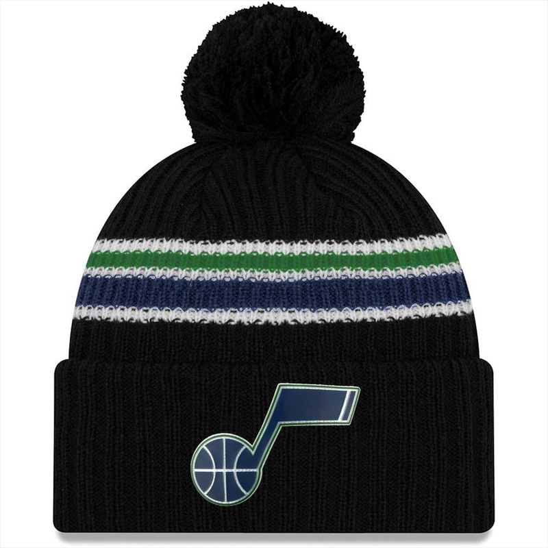 Utah Jazz New Era NBA 2020 Back Half Knit Beanie – Black