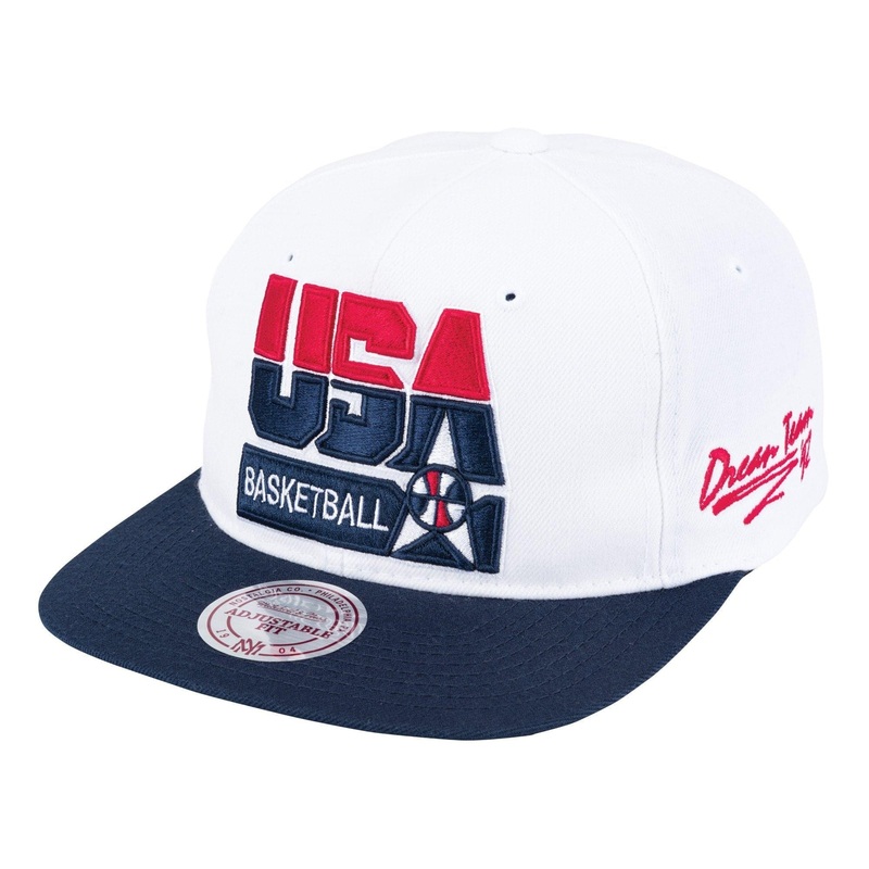 1992 USA Dream Team Mitchell & Ness NBA Snapback Hat – White