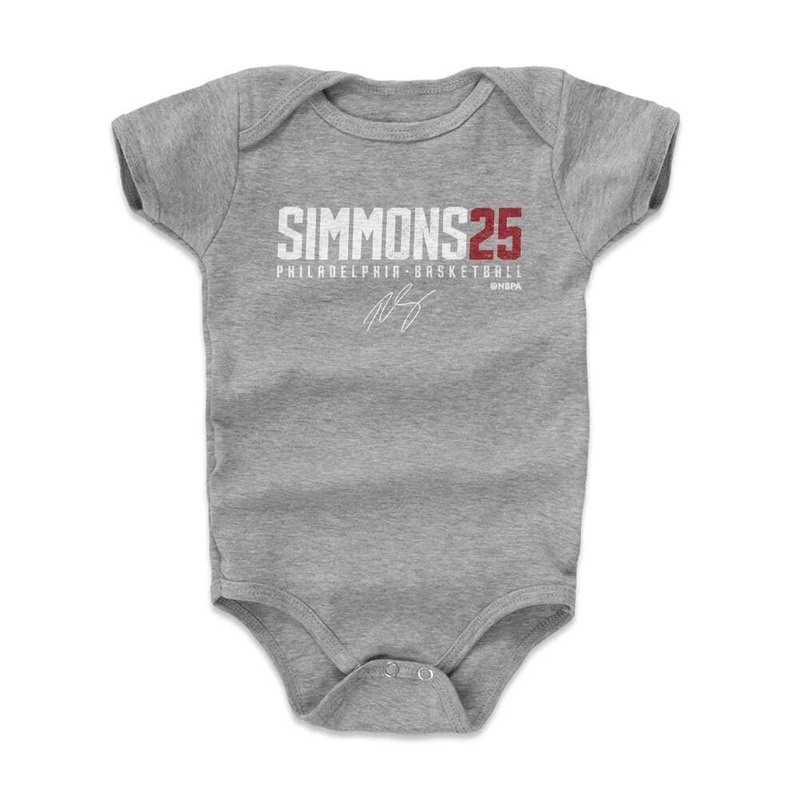 Babies Ben Simmons Philadelphia Sixers 500 Level NBA Simmons25 Onesie – Gray