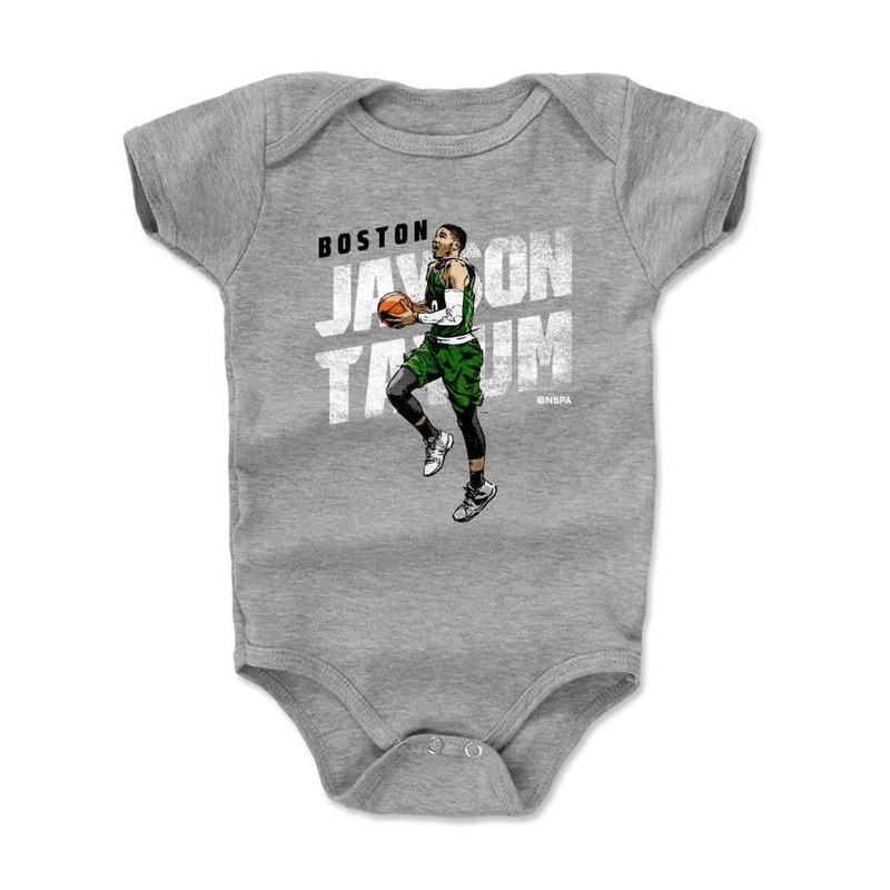 Babies Jayson Tatum Boston Celtics 500 Level NBA Lift Off Onesie – Gray