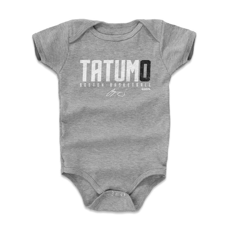 Babies Jayson Tatum Boston Celtics 500 Level NBA Tatum0 Onesie – Gray