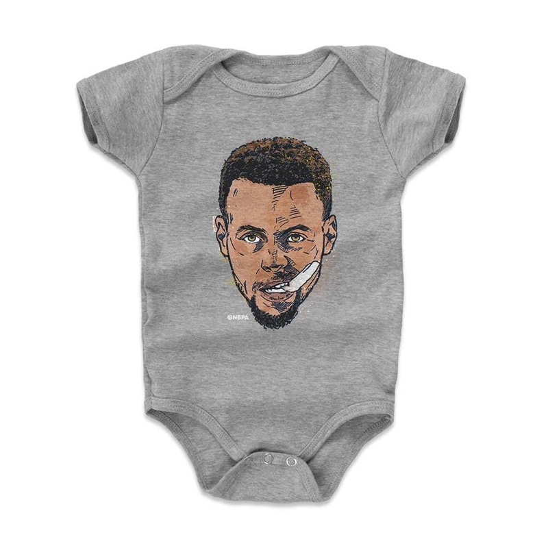 Babies Steph Curry Golden State Warriors 500 Level NBA Mouthguard Onesie – Gray