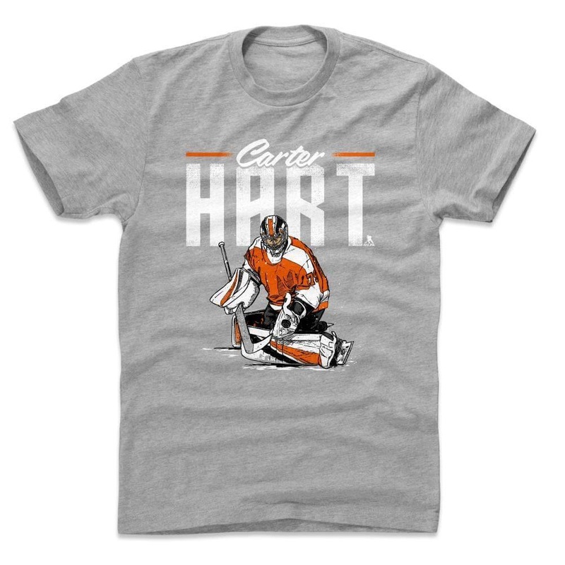 Carter Hart Philadelphia Flyers 500 Level NHL Retro T-Shirt – Gray