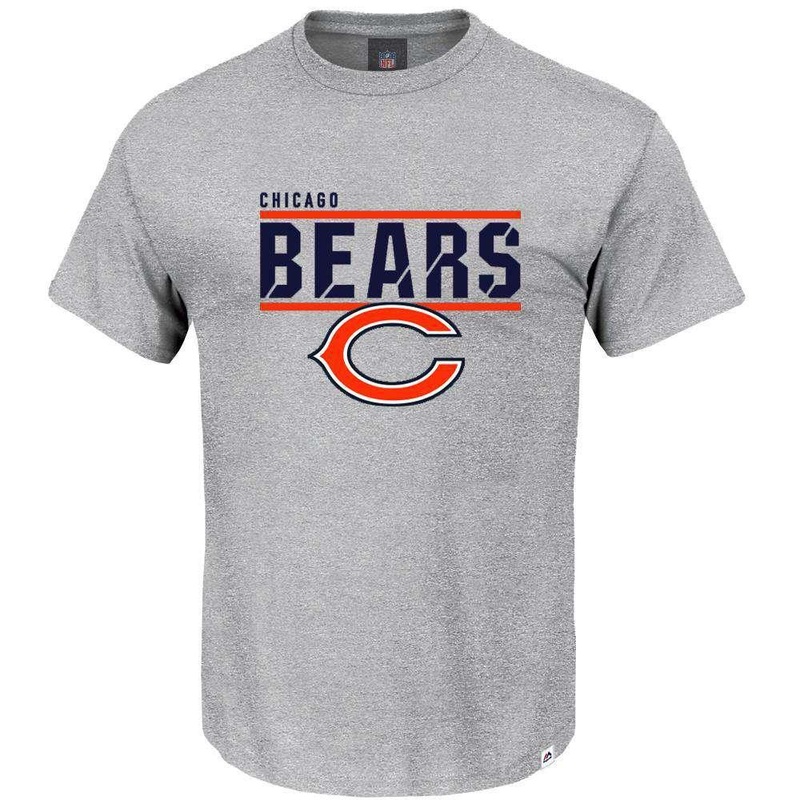 Chicago Bears Majestic NFL Team Flex T-Shirt – Grey Marle