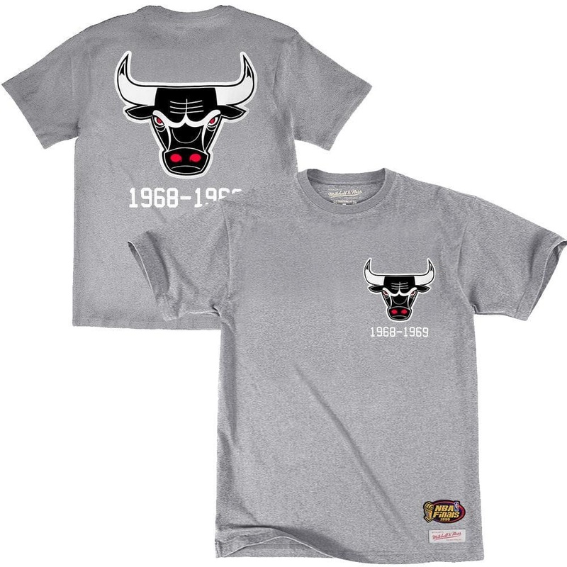 Chicago Bulls Mitchell & Ness NBA Colour Pop T-Shirt – Grey