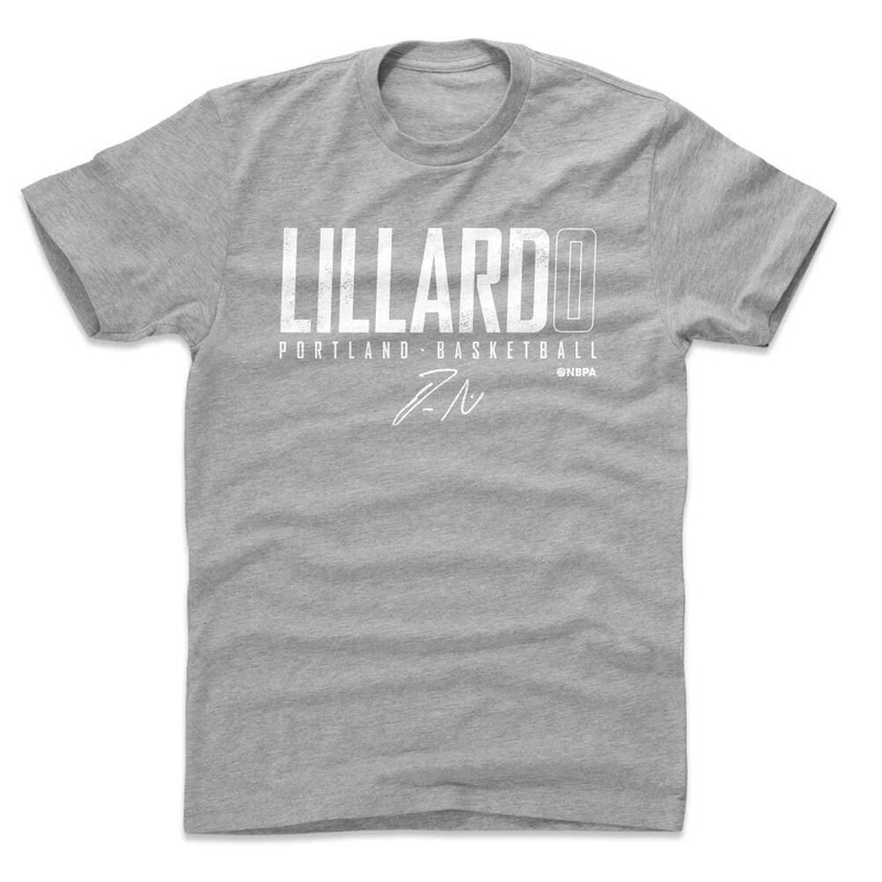Damian Lilliard Portland Trail Blazers 500 Level NBA Elite T-Shirt – Gray