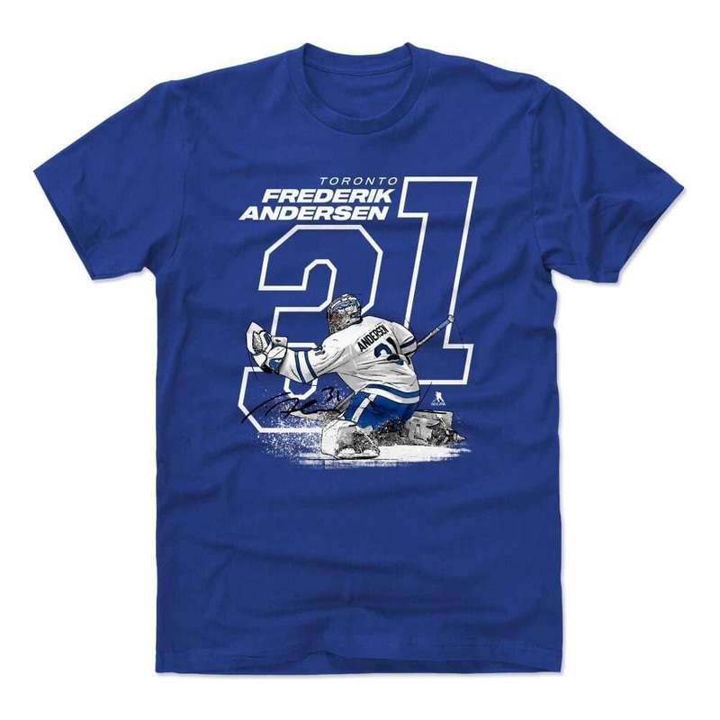 Frederik Andersen Toronto Maple Leafs 500 Level NHL Offset T-Shirt – Blue