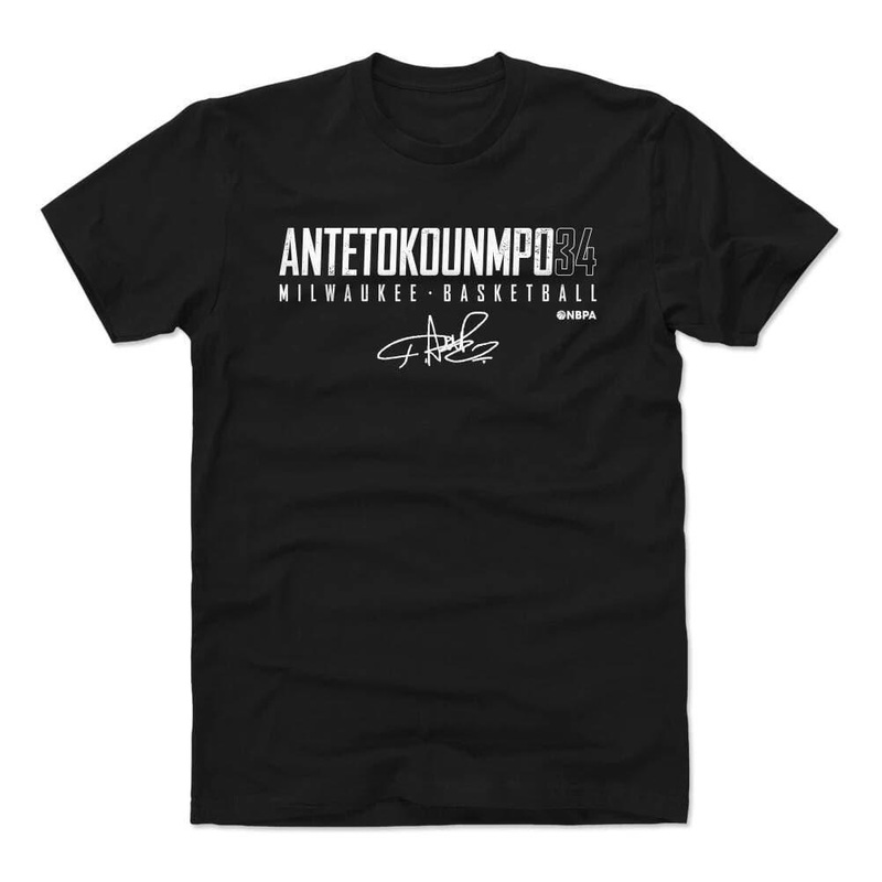 Giannis Antetokounmpo Milwaukee Bucks 500 Level NBA Stretch T-Shirt – Black