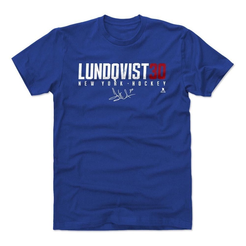 Henrik Lundqvist New York Rangers 500 Level NHL Elite T-Shirt – Blue
