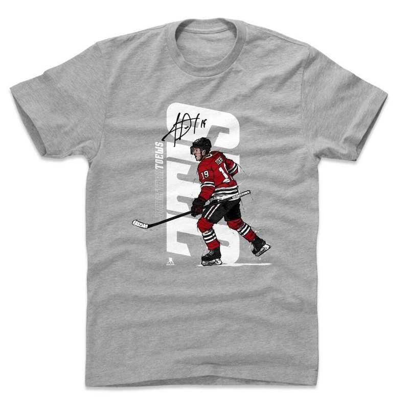 Jonathan Toews Chicago Blackhawks 500 Level NHL Vertical T-Shirt – Gray