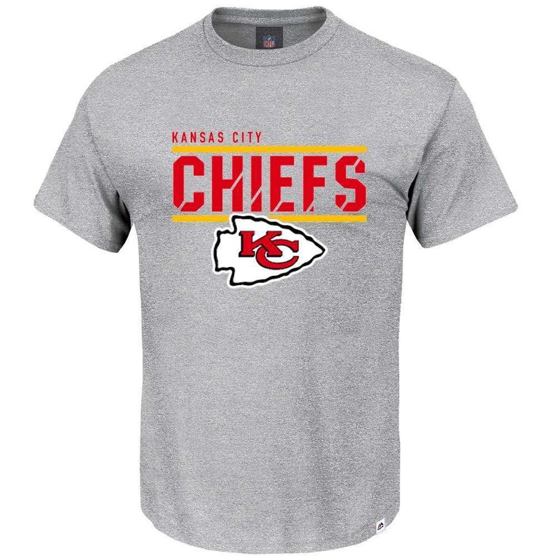 Kansas City Chiefs Majestic NFL Team Flex T-Shirt – Grey Marle