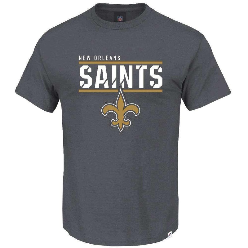 New Orleans Saints Majestic NFL Team Flex T-Shirt – Coal