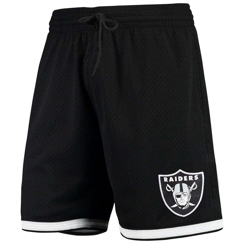 Oakland Raiders Majestic NFL Dotel Mesh Shorts – Black