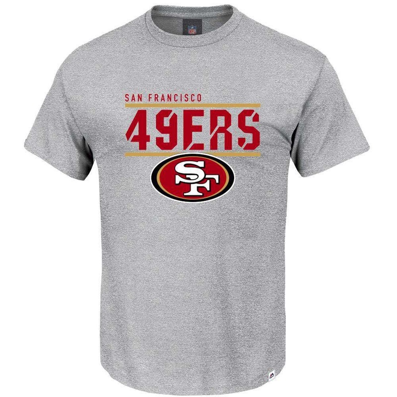San Francisco 49ers Majestic NFL Team Flex T-Shirt – Grey Marle