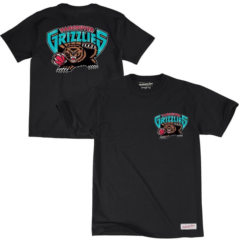 Vancouver Grizzlies Mitchell & Ness NBA Retro Repeat T-Shirt – Black