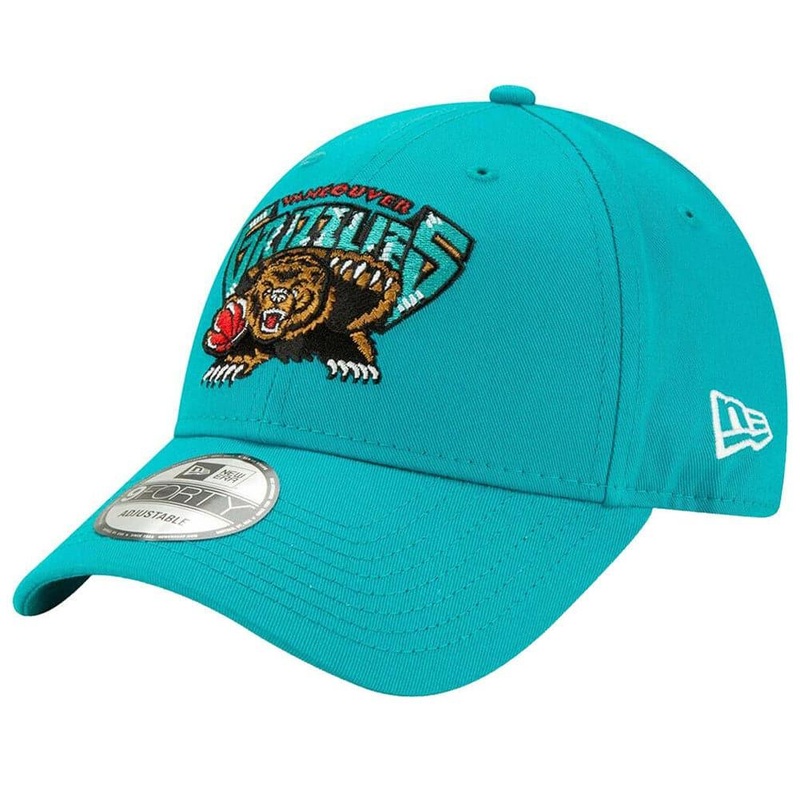 Vancouver Grizzlies New Era NBA Hardwood Classics Logo 9FORTY Curved Hat – Teal