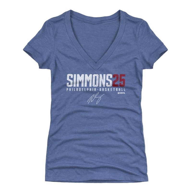 Womens Ben Simmons Philadelphia 76ers 500 Level NBA Name T-Shirt – Royal