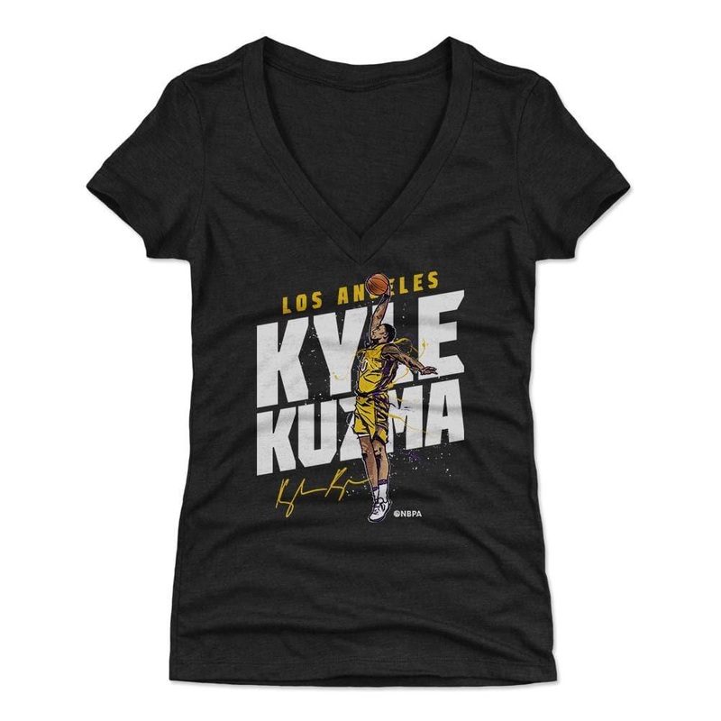 Womens Kyle Kuzma Los Angeles Lakers 500 Level NBA Slam T-Shirt – Black