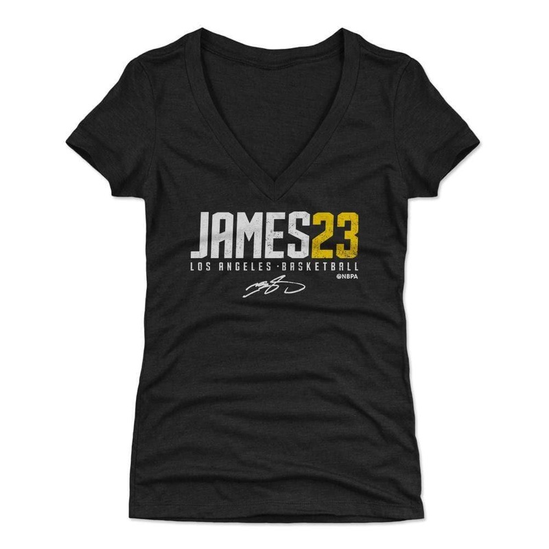 Womens Lebron James Los Angeles Lakers 500 Level NBA James23 T-Shirt – Black