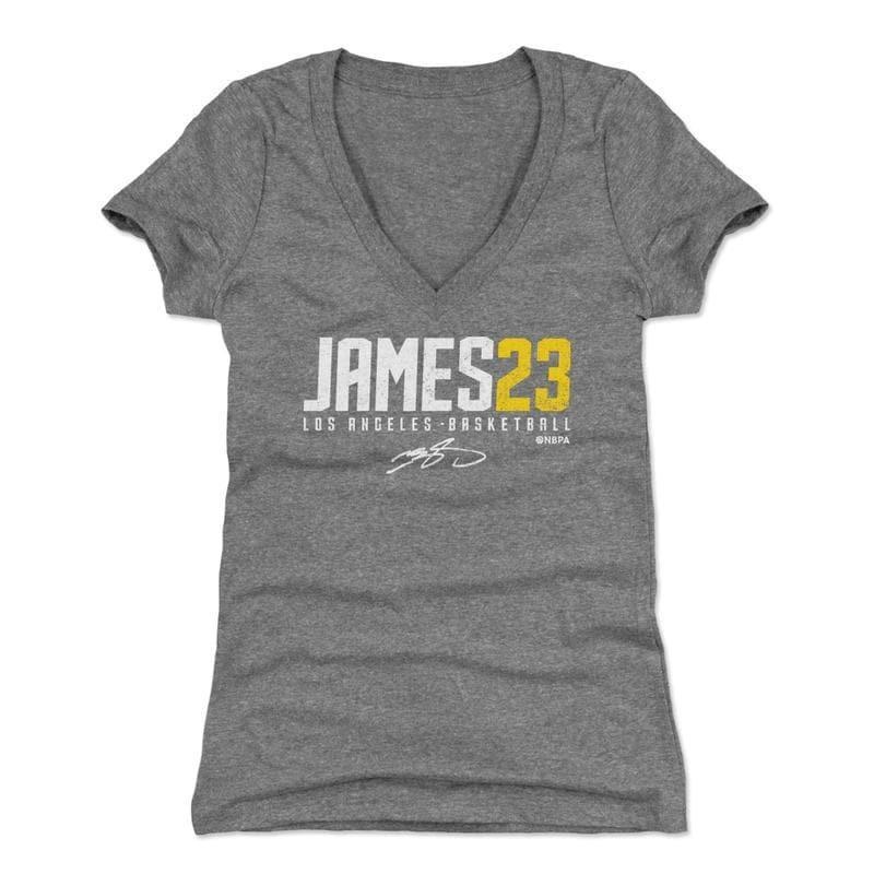 Womens Lebron James Los Angeles Lakers 500 Level NBA James23 T-Shirt – Gray