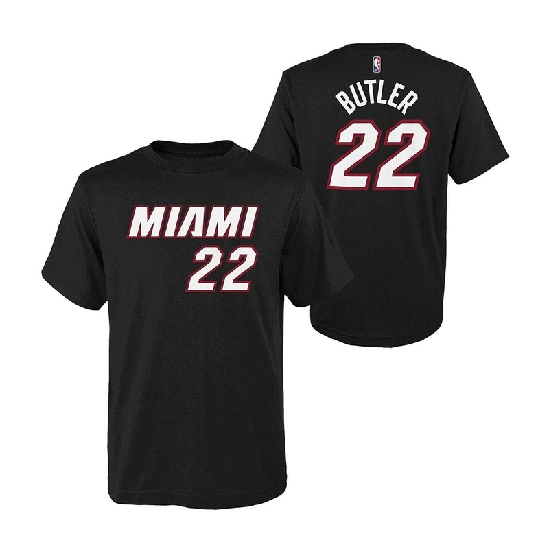 Youths Jimmy Butler Miami Heat Outerstuff NBA Player T-Shirt – Black