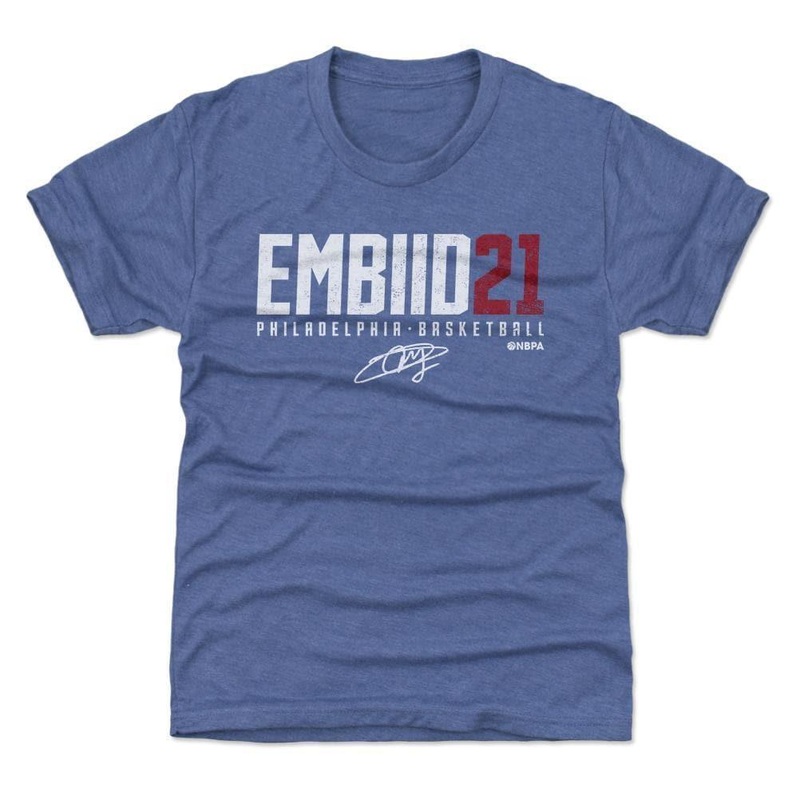 Youths Joel Embiid Philadelphia Sixers 500 Level NBA Embiid21 T-Shirt – Royal