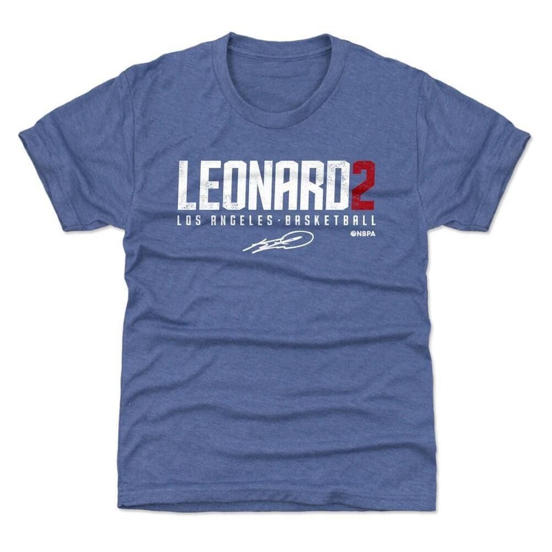 Youths Kahwi Leonard Los Angeles Clippers 500 Level NBA Elite T-Shirt – Royal
