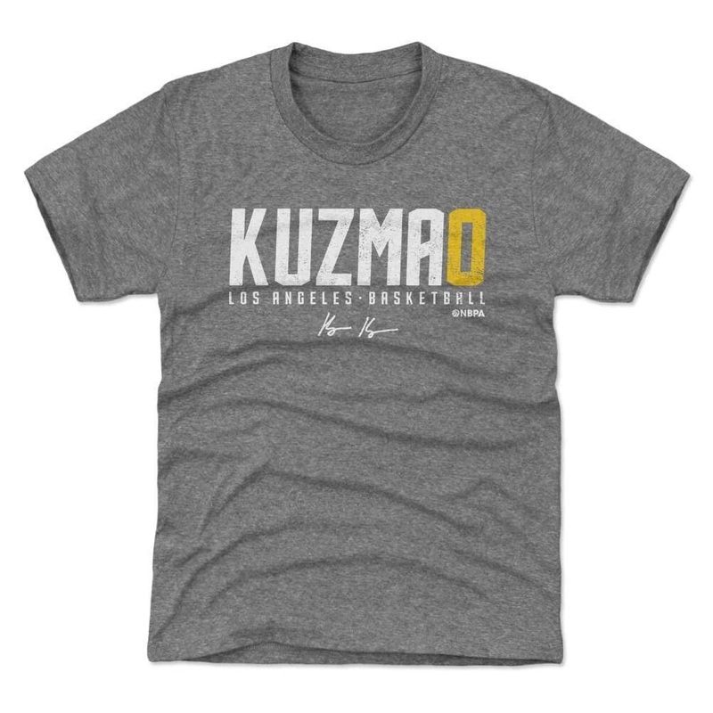 Youths Kyle Kuzma Los Angeles Lakers 500 Level NBA Kuzma0 T-Shirt – Gray