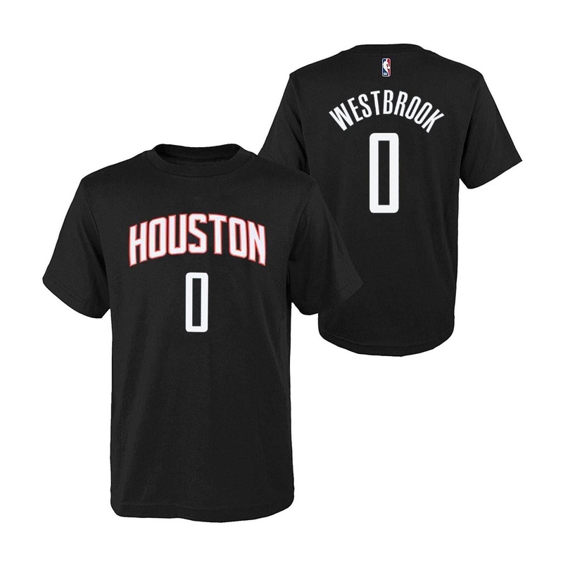 Youths Russell Westbrook Houston Rockets Outerstuff NBA Player T-Shirt – Black