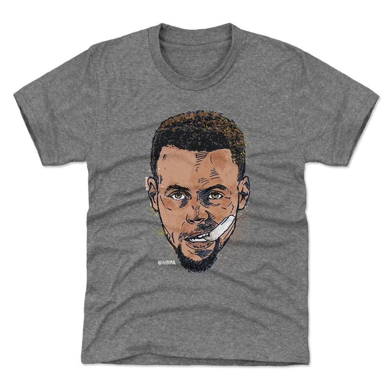 Youths Steph Curry Golden State Warriors 500 Level NBA Mouthguard T-Shirt – Gray